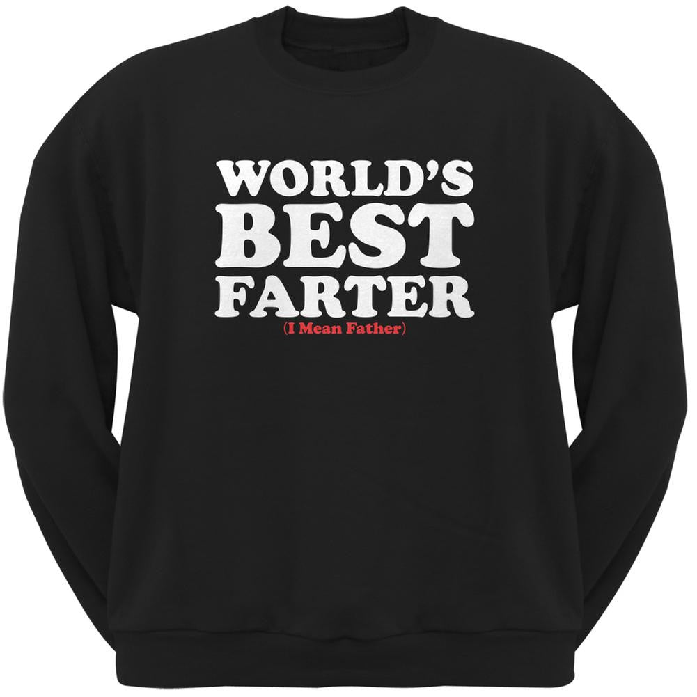 Fathers Day Worlds Best Farter Black Adult Sweatshirt Men's Sweatshirts Old Glory 2XL Black 