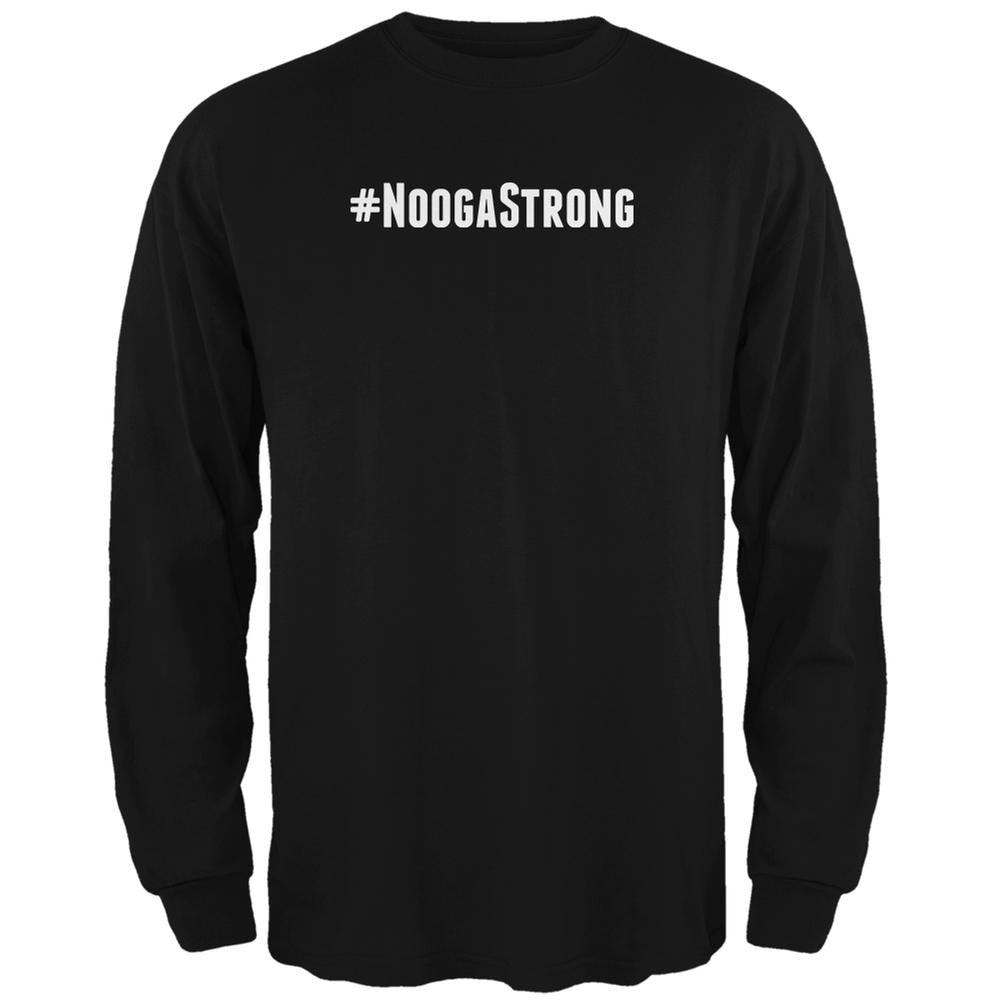 Hashtag #NoogaStrong Black Adult Long Sleeve T-Shirt Men's Long Sleeves Old Glory 2XL Black 