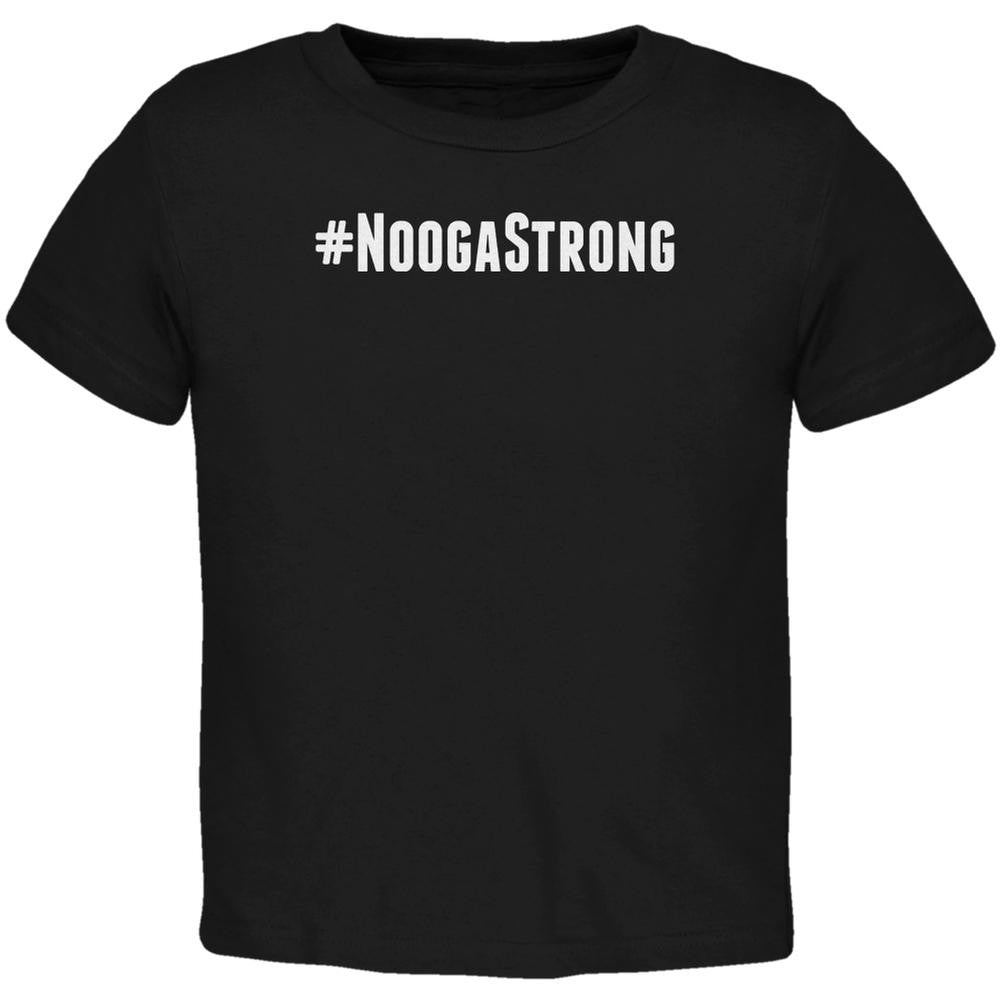 Hashtag #NoogaStrong Black Toddler T-Shirt Toddler T-Shirts Old Glory 2T Black 