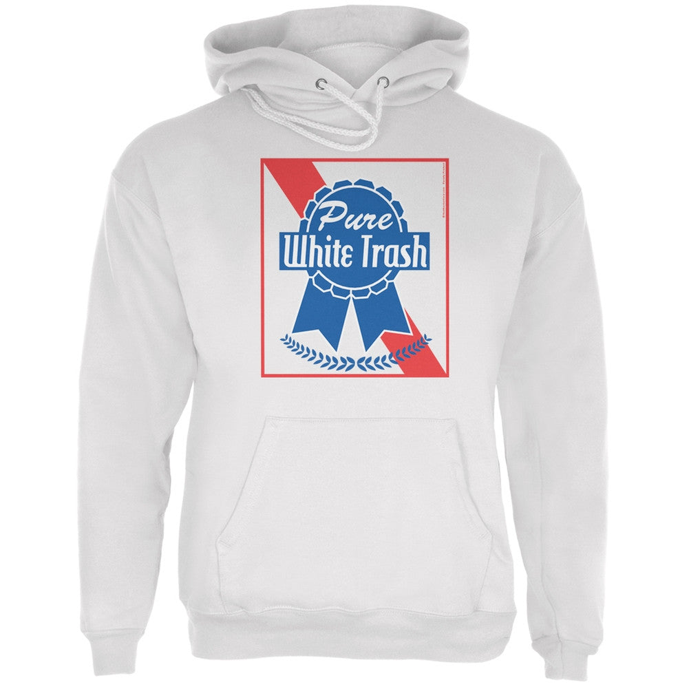 Pure White Trash White Adult Hoodie Men's Hoodies Old Glory   