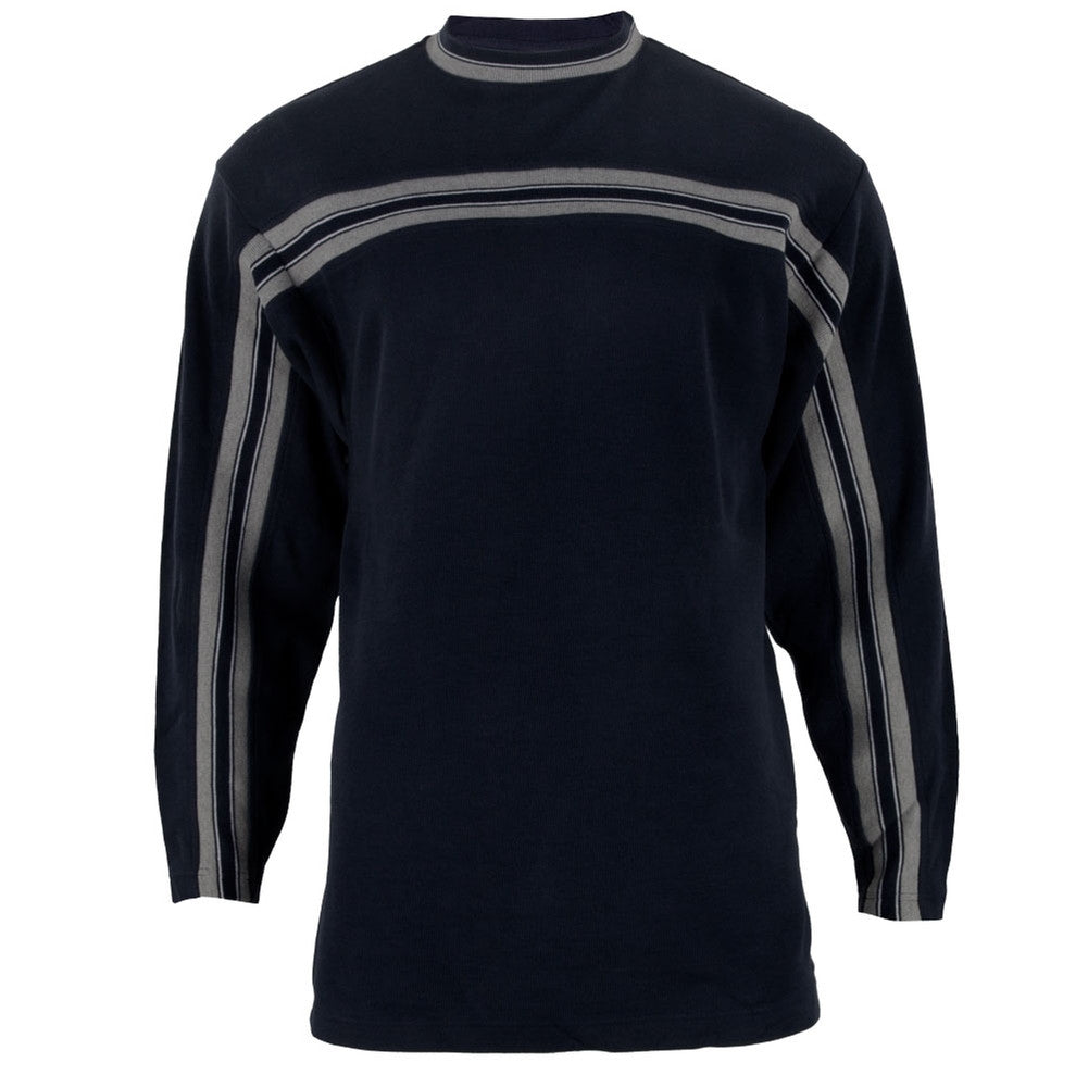 Navy Striped Adult Crew Sweatshirt Men's Sweatshirts Old Glory   