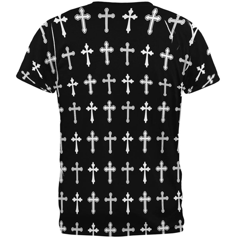 Crosses Pattern All Over Adult T-Shirt Men's T-Shirts Old Glory   