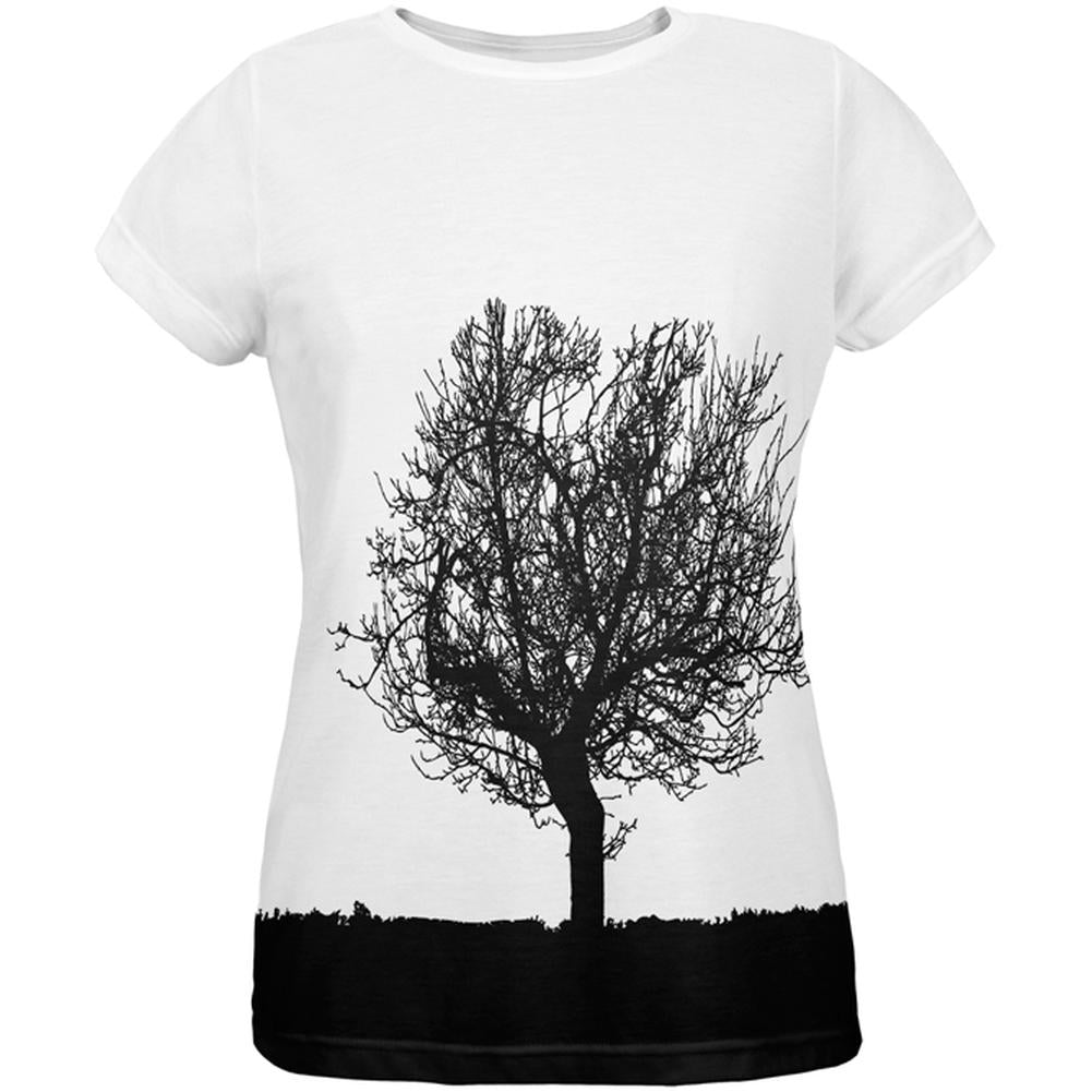 Tree Silhouette All Over Womens T-Shirt Women's T-Shirts Old Glory 2XL Multi 