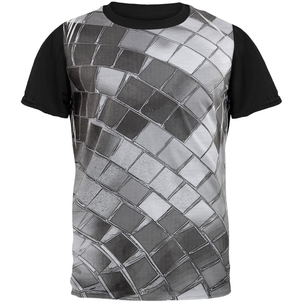 Non Metallic Disco Ball Adult Black Back T-Shirt Men's T-Shirts Old Glory SM Multi 