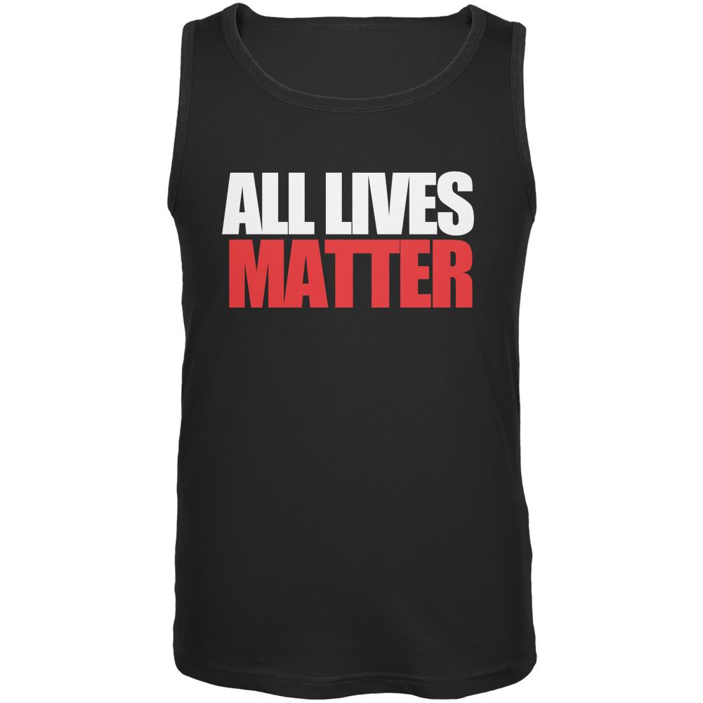 All Lives Matter Black Adult Tank Top Men's Tank Tops Old Glory SM Black 