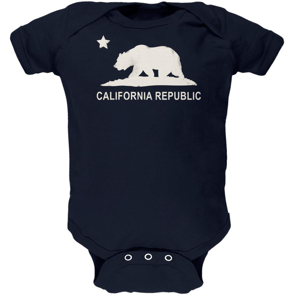 California Republic Navy Soft Baby One Piece Baby One Piece Old Glory   