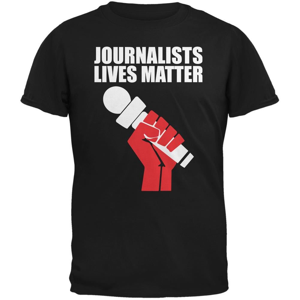 Journalists Lives Matter Black Adult T-Shirt Men's T-Shirts Old Glory 2XL Black 