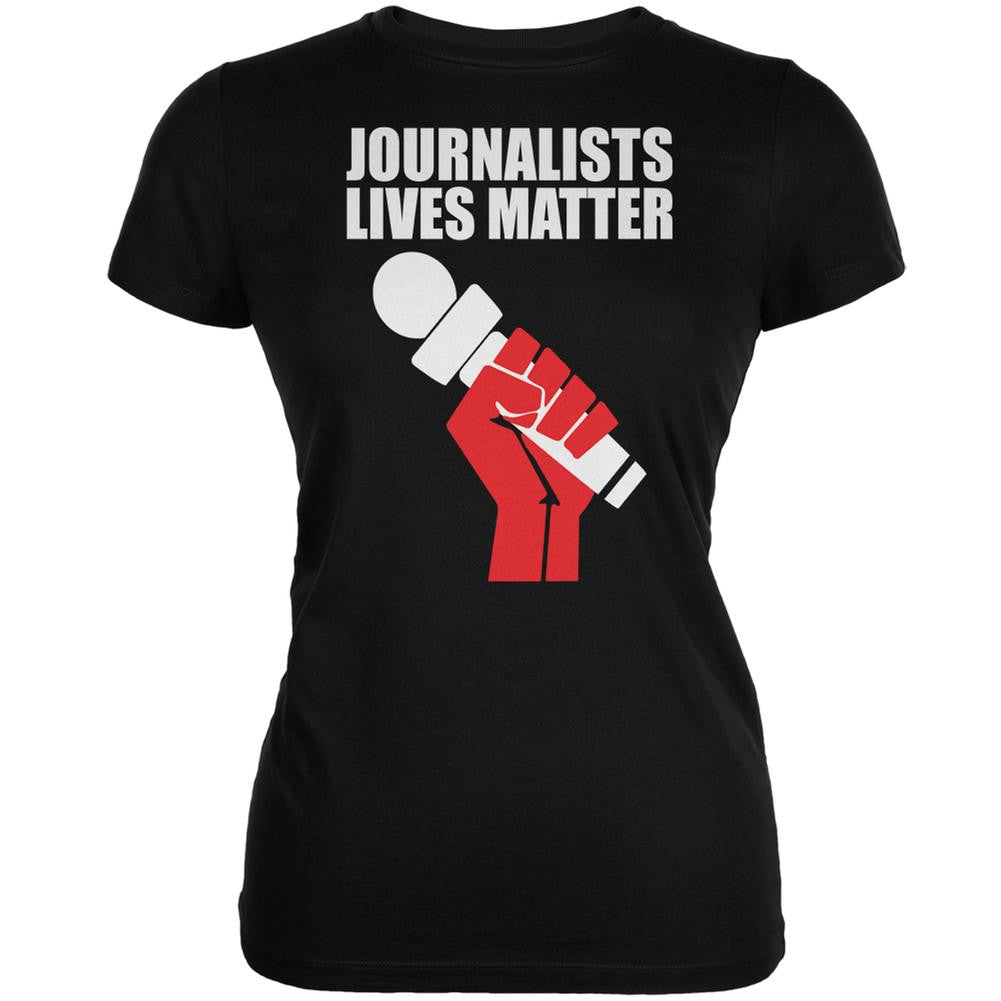 Journalists Lives Matter Black Juniors Soft T-Shirt Juniors T-Shirts Old Glory 2XL Black 