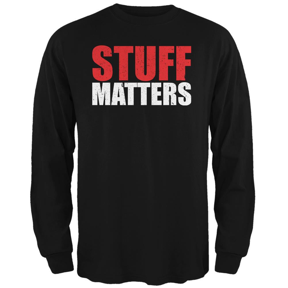 Stuff Matters Black Adult Long Sleeve T-Shirt Men's Long Sleeves Old Glory 2XL Black 