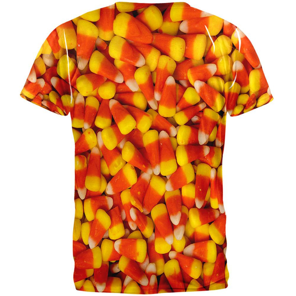 Halloween Candy Corn All Over Adult T-Shirt Men's T-Shirts Old Glory   