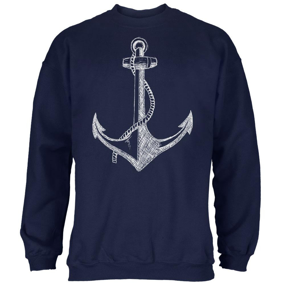 Summer Anchor Navy Adult Sweatshirt Men's Sweatshirts Old Glory 2XL Blue 