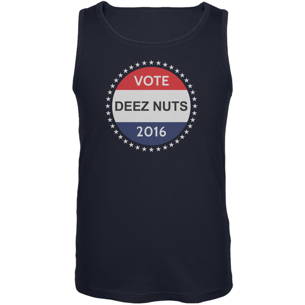 Election Funny Vote Deez Nuts 2016 Navy Adult Tank Top Men's Tank Tops Old Glory 2XL Blue 