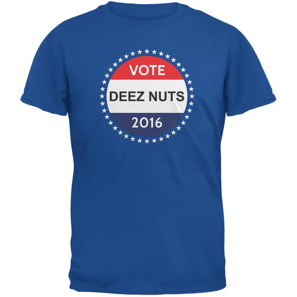 Election Funny Vote Deez Nuts 2016 Royal Adult T-Shirt Men's T-Shirts Old Glory 2XL Blue 