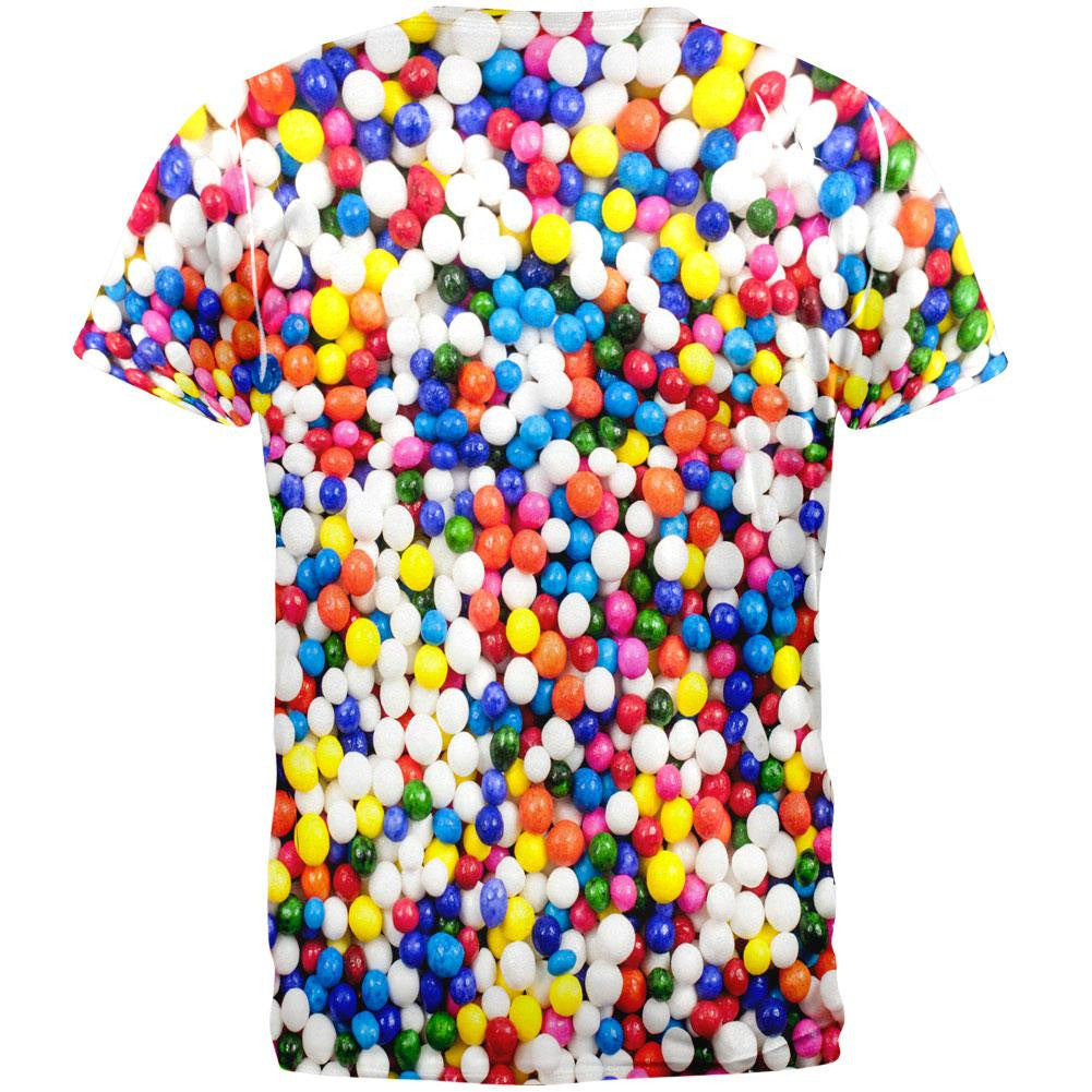 Halloween Costume All Over Gumballs Mens Sublimation T Shirt Men's T-Shirts Old Glory   