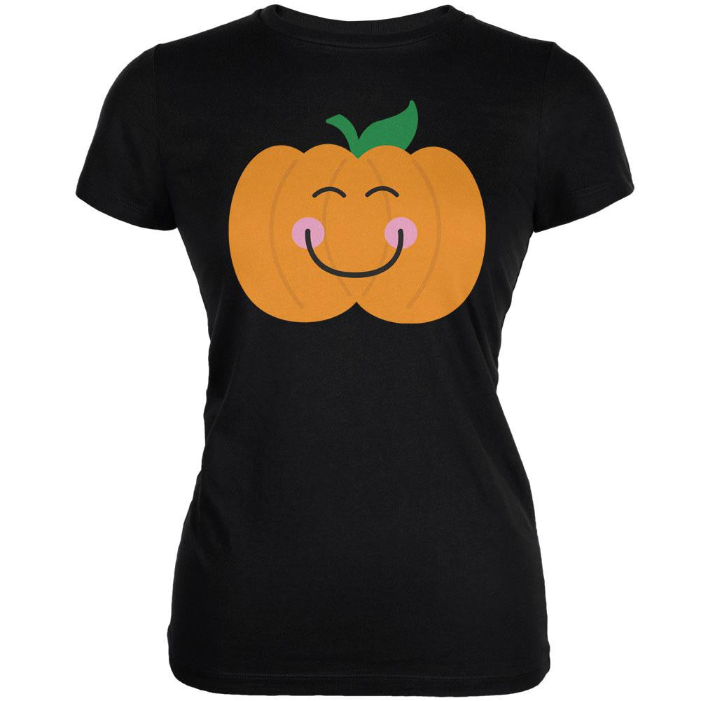 Halloween Little Pumpkin Black Juniors Soft T-Shirt Juniors T-Shirts Old Glory 2XL Black 