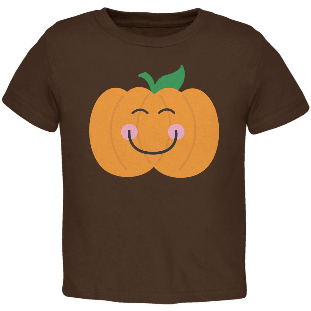 Halloween Little Pumpkin Brown Toddler T-Shirt Toddler T-Shirts Old Glory 2T Brown 