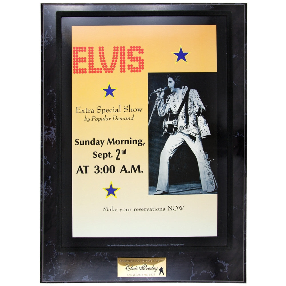 Elvis Presley - Morning Show - Plaque Plaques Old Glory   