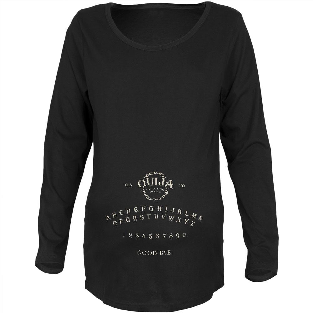 Halloween Ouija Board Costume Black Maternity Soft Long Sleeve T-Shirt Maternity Long Sleeve T-Shirts Old Glory 2XL Black 