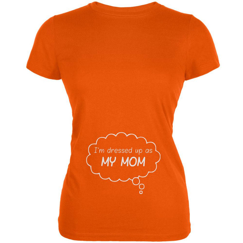 Halloween Dressed Up As Mommy Black Juniors Soft T-Shirt Juniors T-Shirts Old Glory   