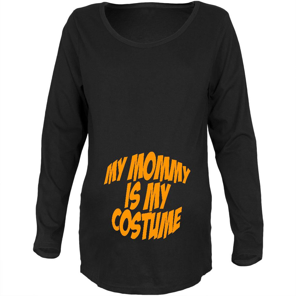 Halloween Mommy Baby Costume Black Maternity Soft Long Sleeve T-Shirt Maternity Long Sleeve T-Shirts Old Glory 2XL Black 