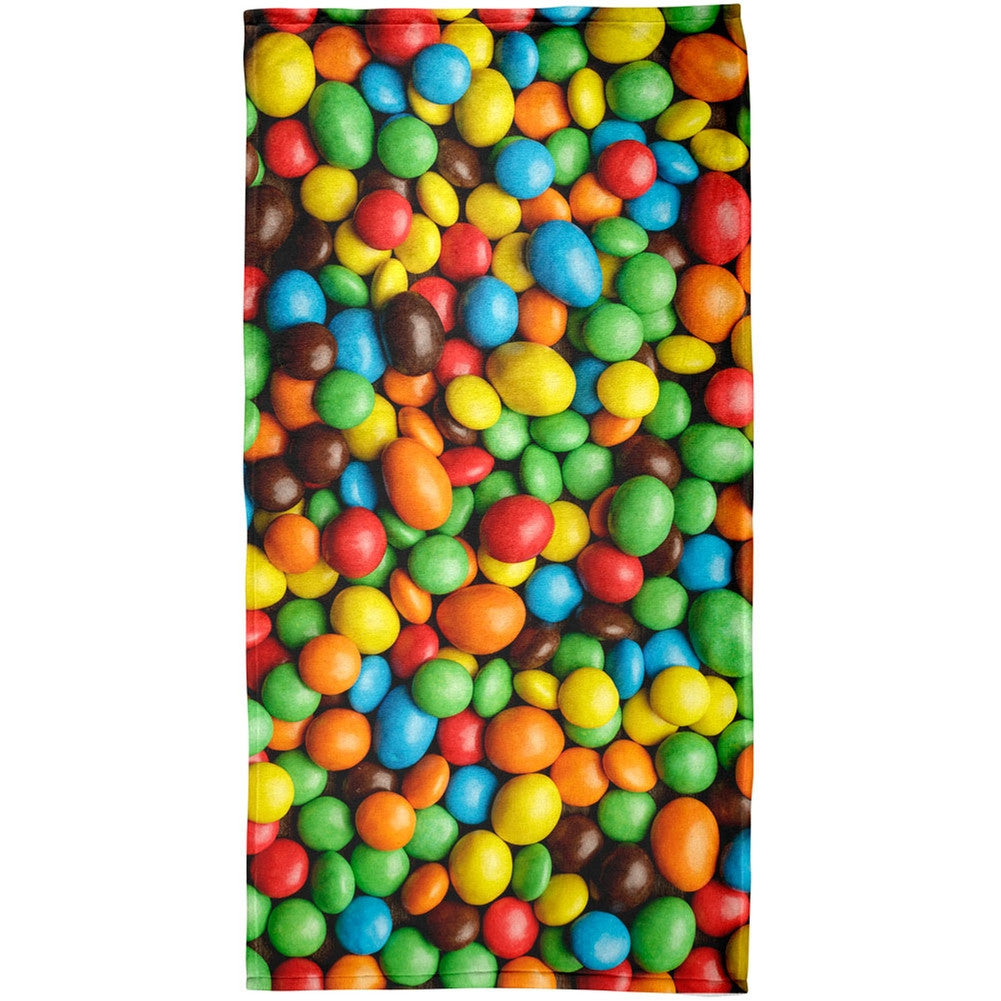 Halloween - Candy Coated Chocolate All Over Beach Towel Beach Towels Old Glory   