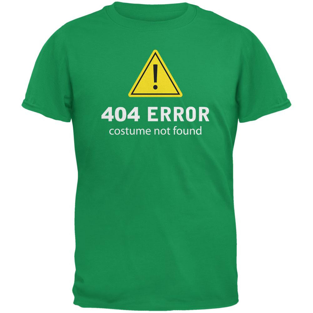 Halloween 404 Costume Not Found Irish Green Adult T-Shirt Men's T-Shirts Old Glory 2XL Green 