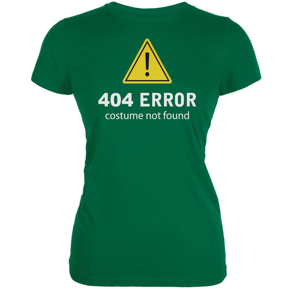 Halloween 404 Costume Not Found Kelly Green Juniors Soft T-Shirt Juniors T-Shirts Old Glory 2XL Green 