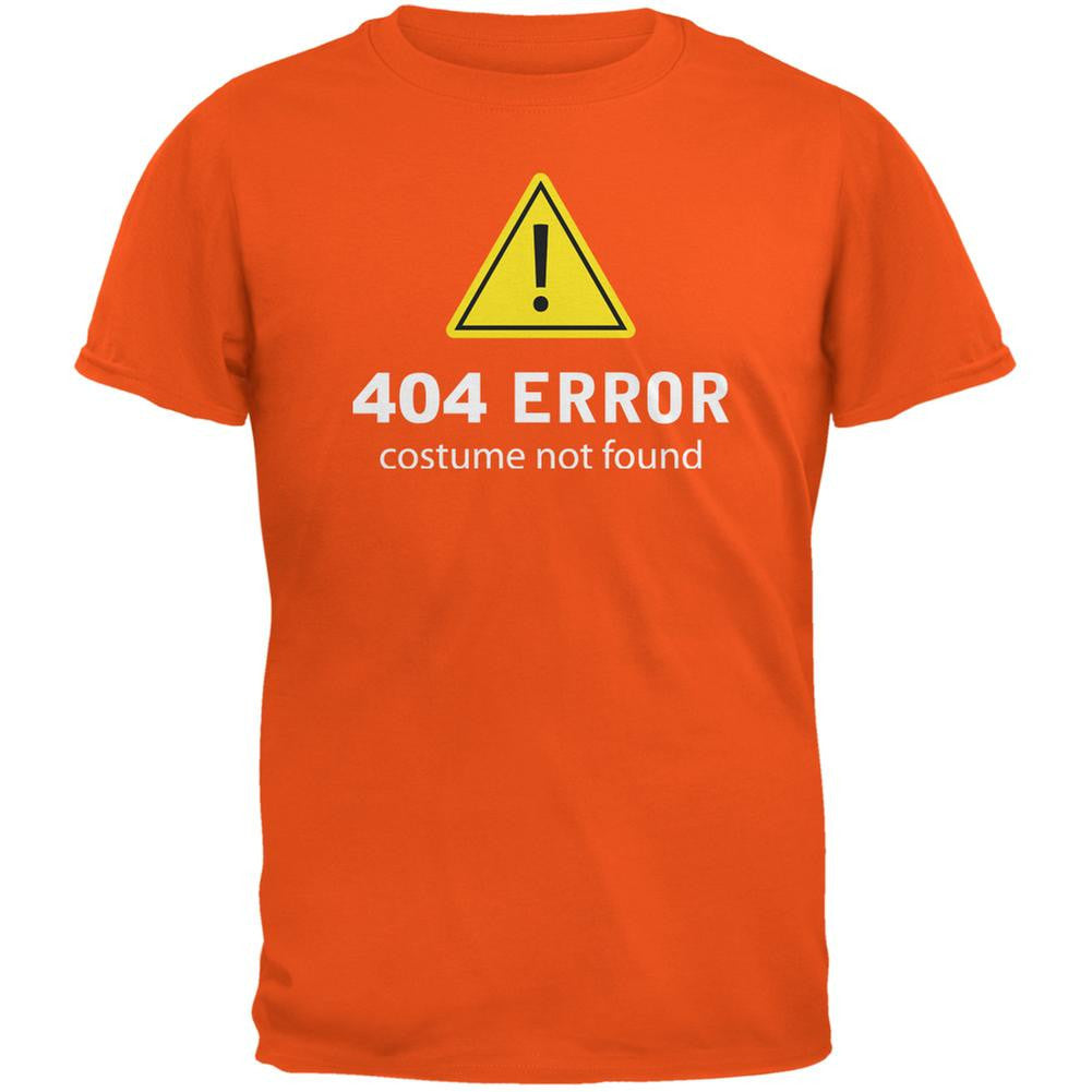 Halloween 404 Costume Not Found Orange Adult T-Shirt Men's T-Shirts Old Glory 2XL Orange 