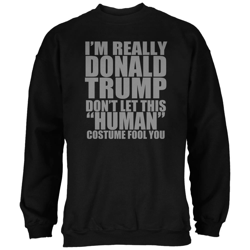 Halloween Election Donald Trump Costume Black Adult Sweatshirt Men's Sweatshirts Old Glory 2XL Black 