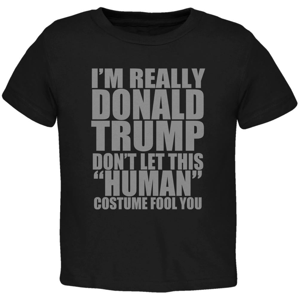 Halloween Election Donald Trump Costume Black Toddler T-Shirt Toddler T-Shirts Old Glory 2T Black 