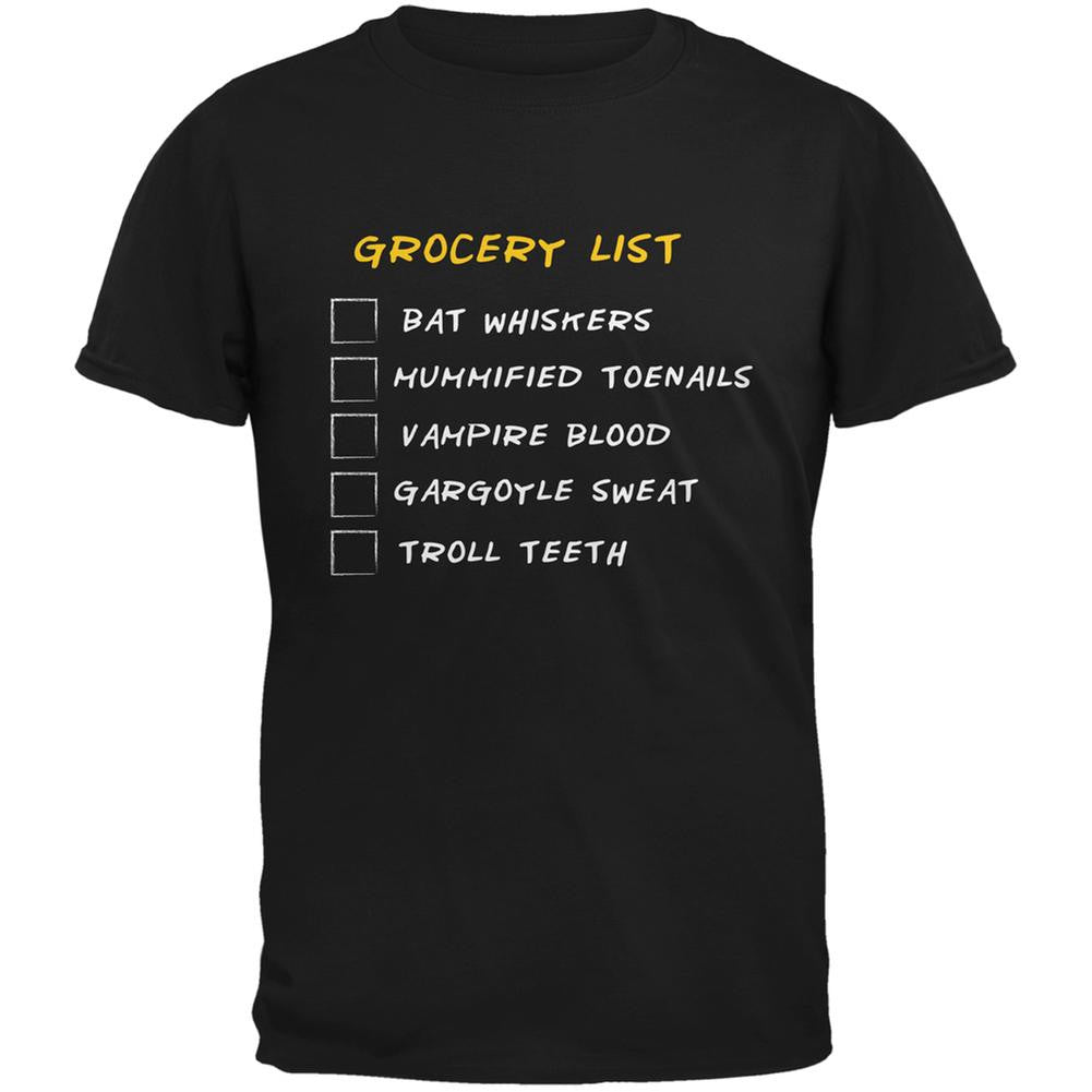 Halloween Checklist Black Adult T-Shirt Men's T-Shirts Old Glory 2XL Black 