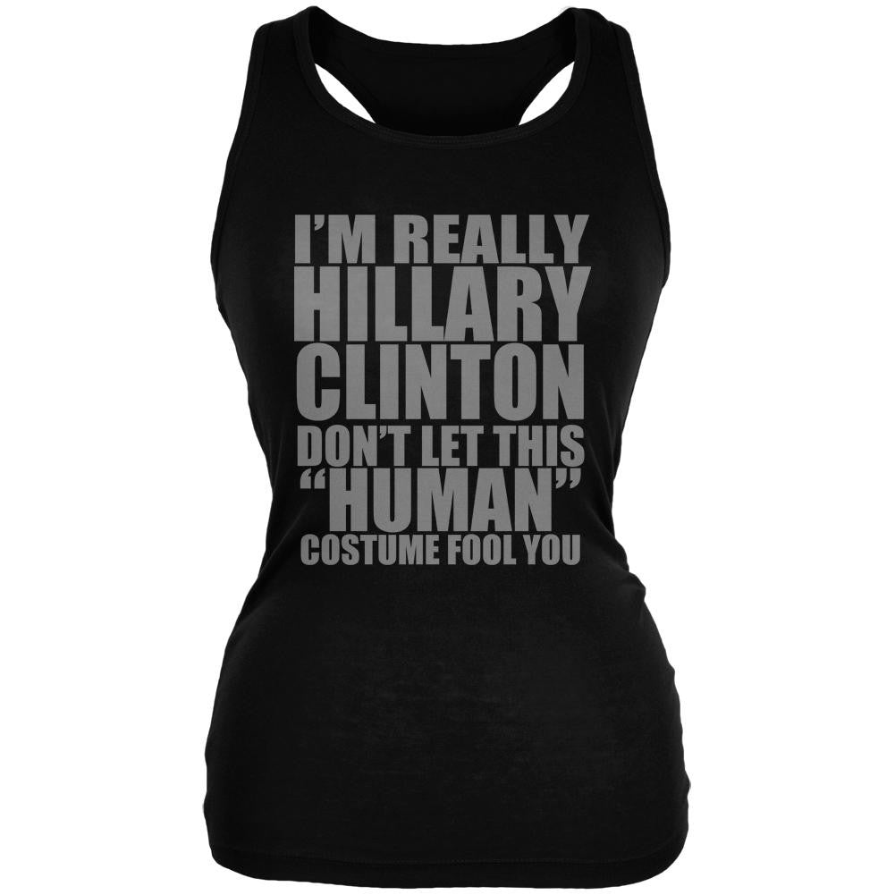 Halloween Election Hillary Clinton Costume Black Juniors Soft Tank Top Juniors Tank Tops Old Glory 2XL Black 