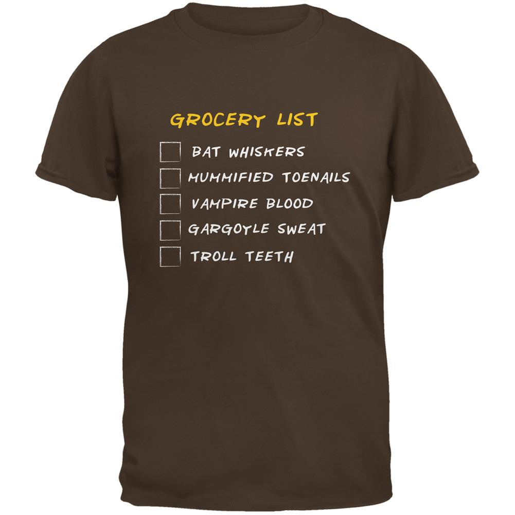 Halloween Checklist Brown Youth T-Shirt Youth T-Shirts Old Glory LG Brown 