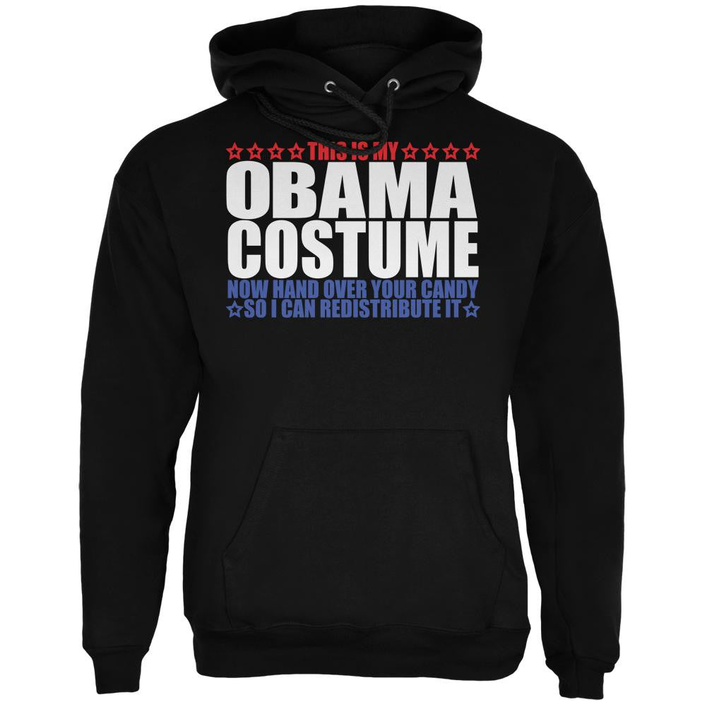 Obama Costume Black Adult Hoodie Men's Hoodies Old Glory SM Black 