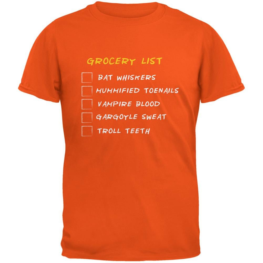 Halloween Checklist Orange Youth T-Shirt Youth T-Shirts Old Glory LG Orange 