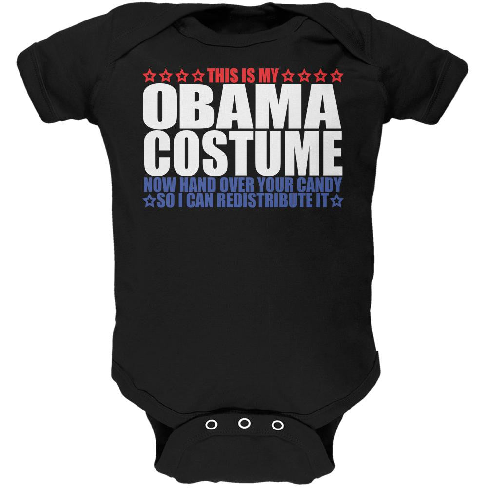 Halloween Funny Obama Costume Black Soft Baby One Piece Baby One Piece Old Glory 0-3M Black 