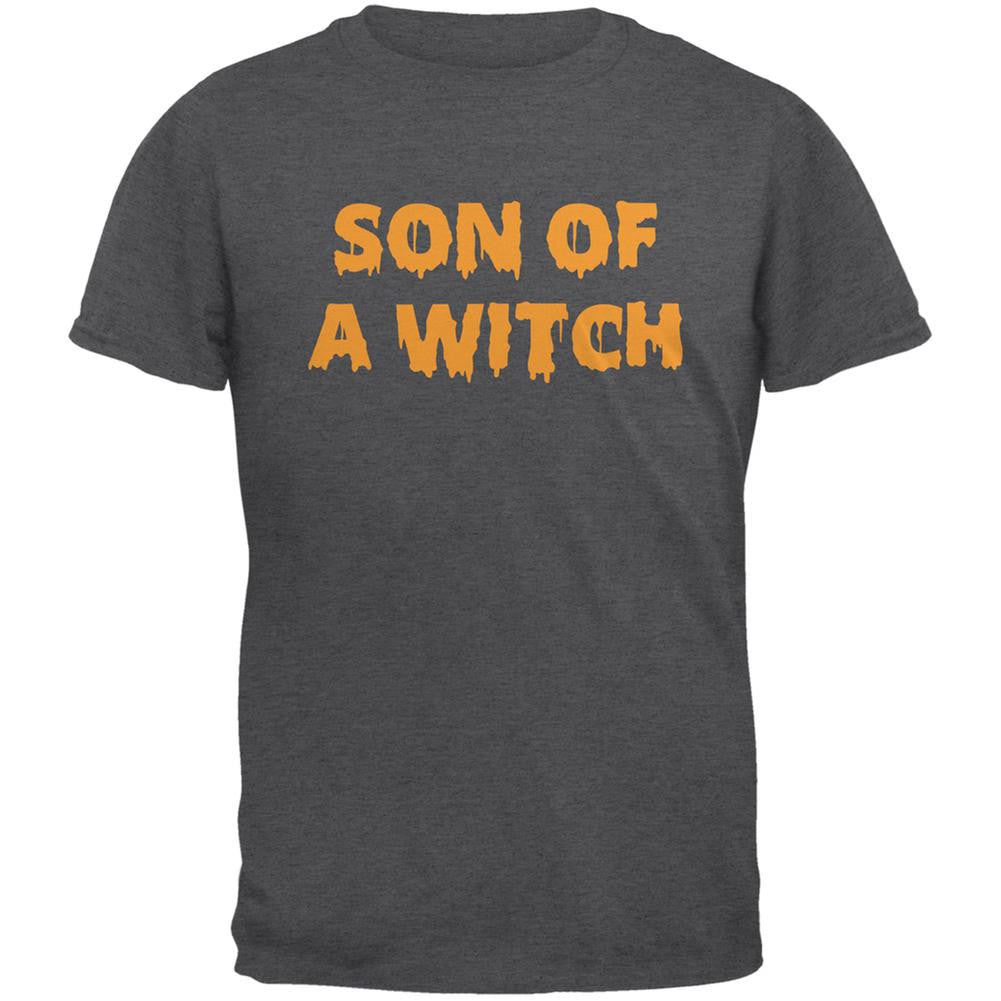 Halloween Son of A Witch Dark Heather Adult T-Shirt Men's T-Shirts Old Glory 2XL Grey 