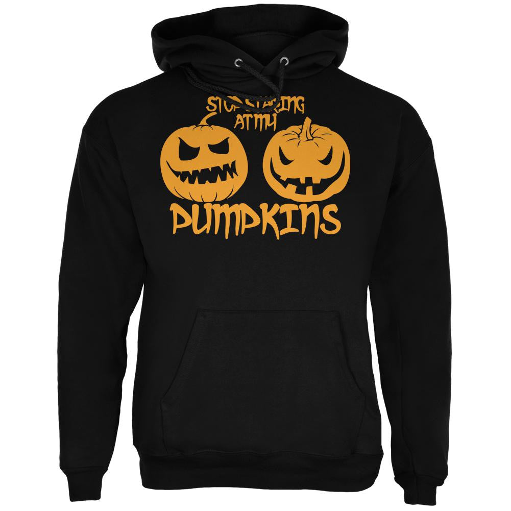 Halloween Staring at my Pumpkins Black Adult Hoodie Men's Hoodies Old Glory 2XL Black 