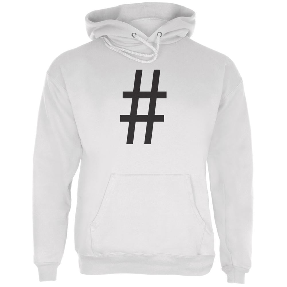 Halloween Hashtag White Adult Hoodie Men's Hoodies Old Glory LG White 