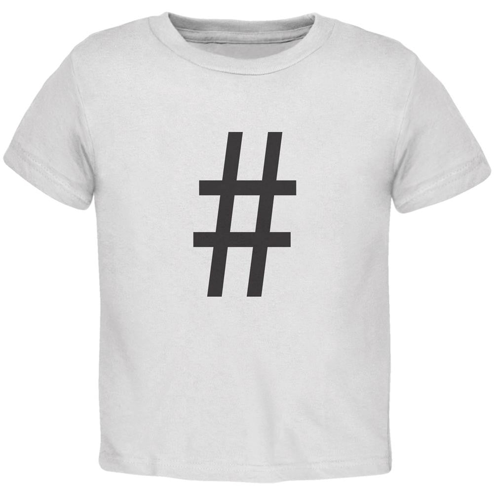 Halloween Hashtag White Toddler T-Shirt Toddler T-Shirts Old Glory 2T White 