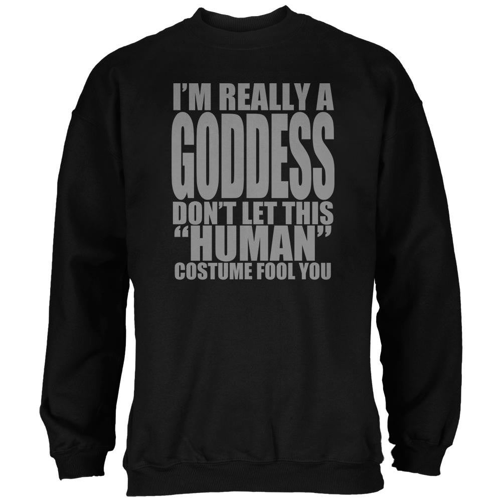 Halloween Human Goddess Costume Black Adult Sweatshirt Men's Sweatshirts Old Glory 2XL Black 