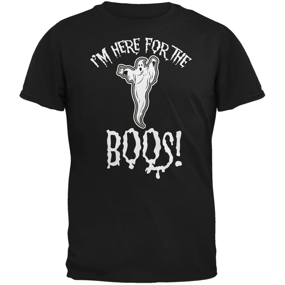 Halloween I'm Here For The Boos Black Adult T-Shirt Men's T-Shirts Old Glory 2XL Black 