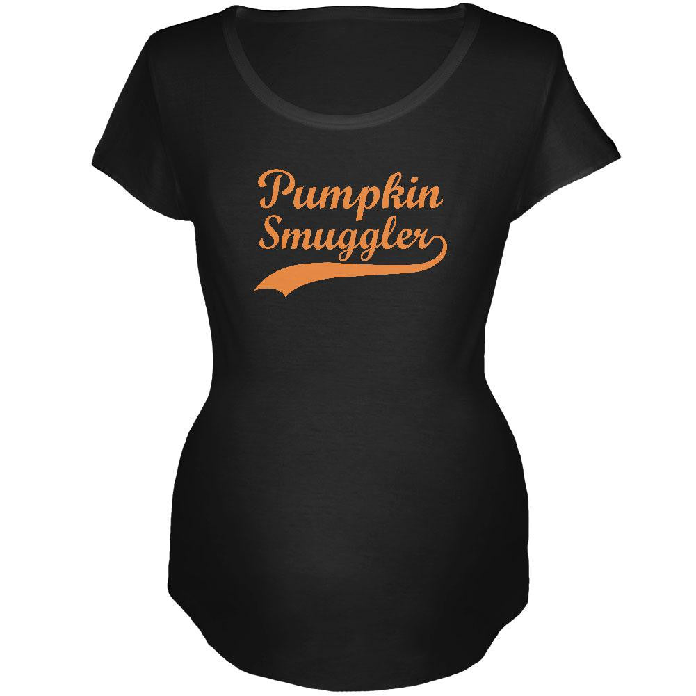 Halloween Pumpkin Smuggler Black Maternity Soft T-Shirt Maternity T-Shirts Old Glory 2XL Black 