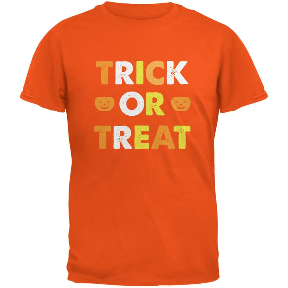 Halloween Trick Or Treat Orange Youth T-Shirt Youth T-Shirts Old Glory LG Orange 