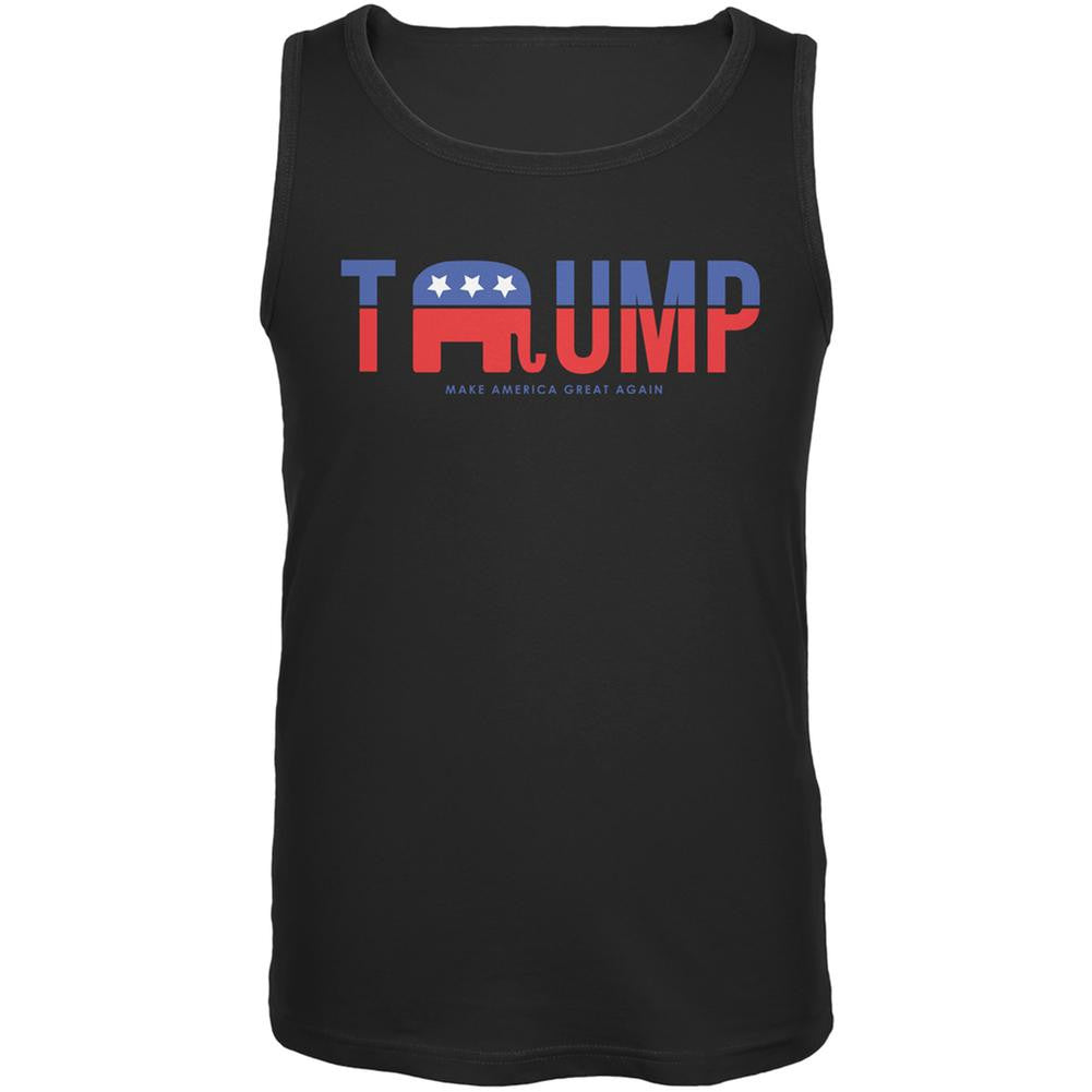 Election 2016 Trump Make America Great Again Black Adult Tank Top Men's Tank Tops Old Glory 2XL Black 