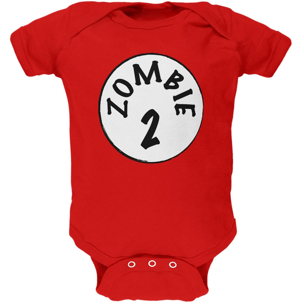 Halloween Zombie 2 Two Costume Red Soft Baby One Piece Baby One Piece Old Glory 0-3M Red 