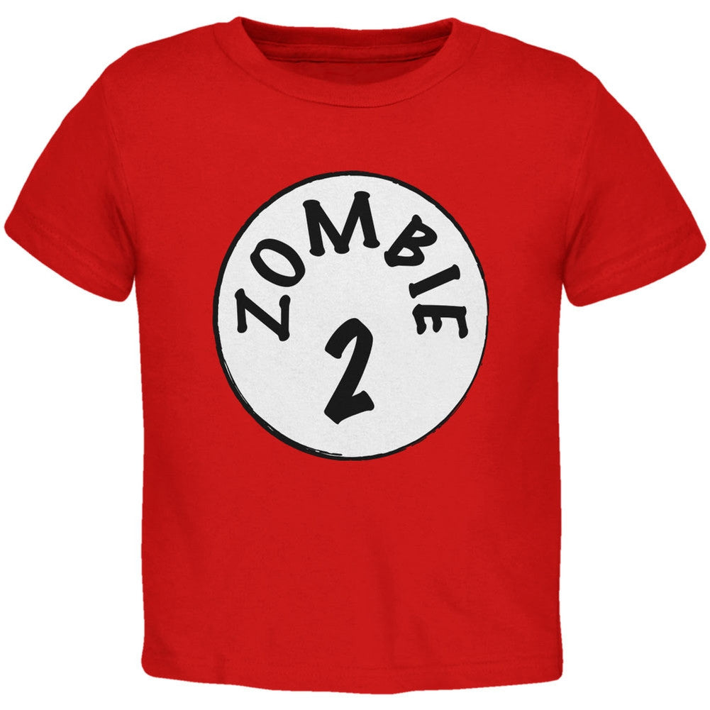 Halloween Zombie 2 Two Costume Red Toddler T-Shirt Toddler T-Shirts Old Glory 2T Red 