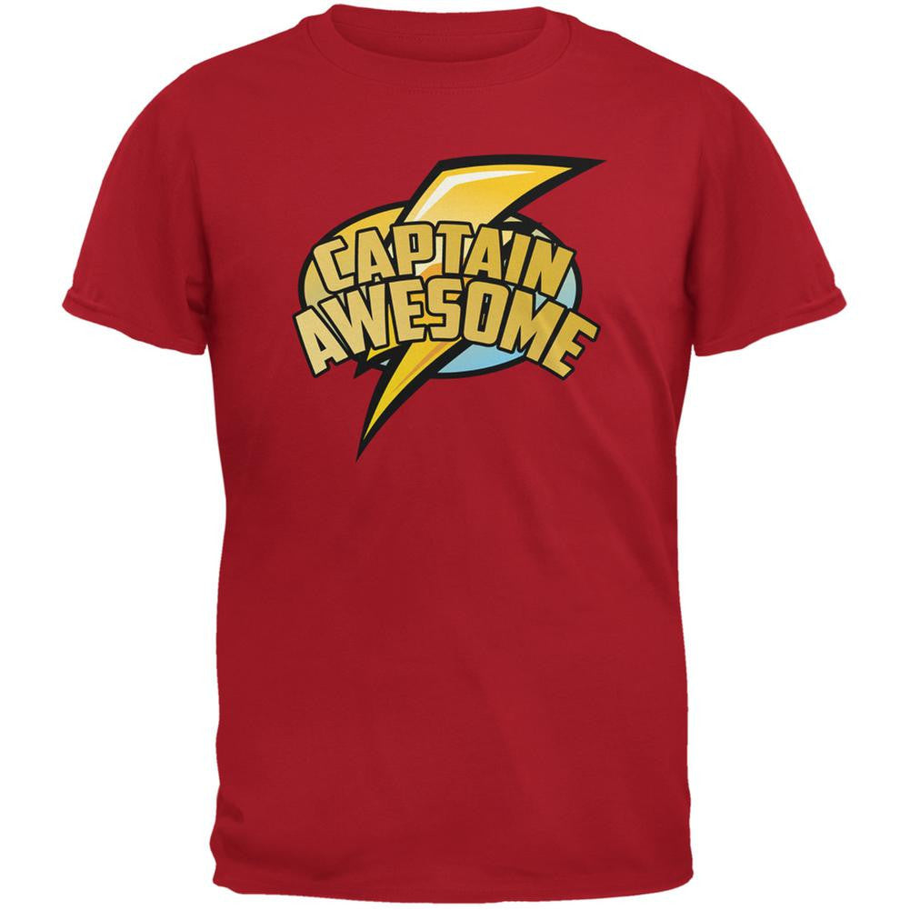 Captain Awesome Red Youth T-Shirt Youth T-Shirts Old Glory LG Red 