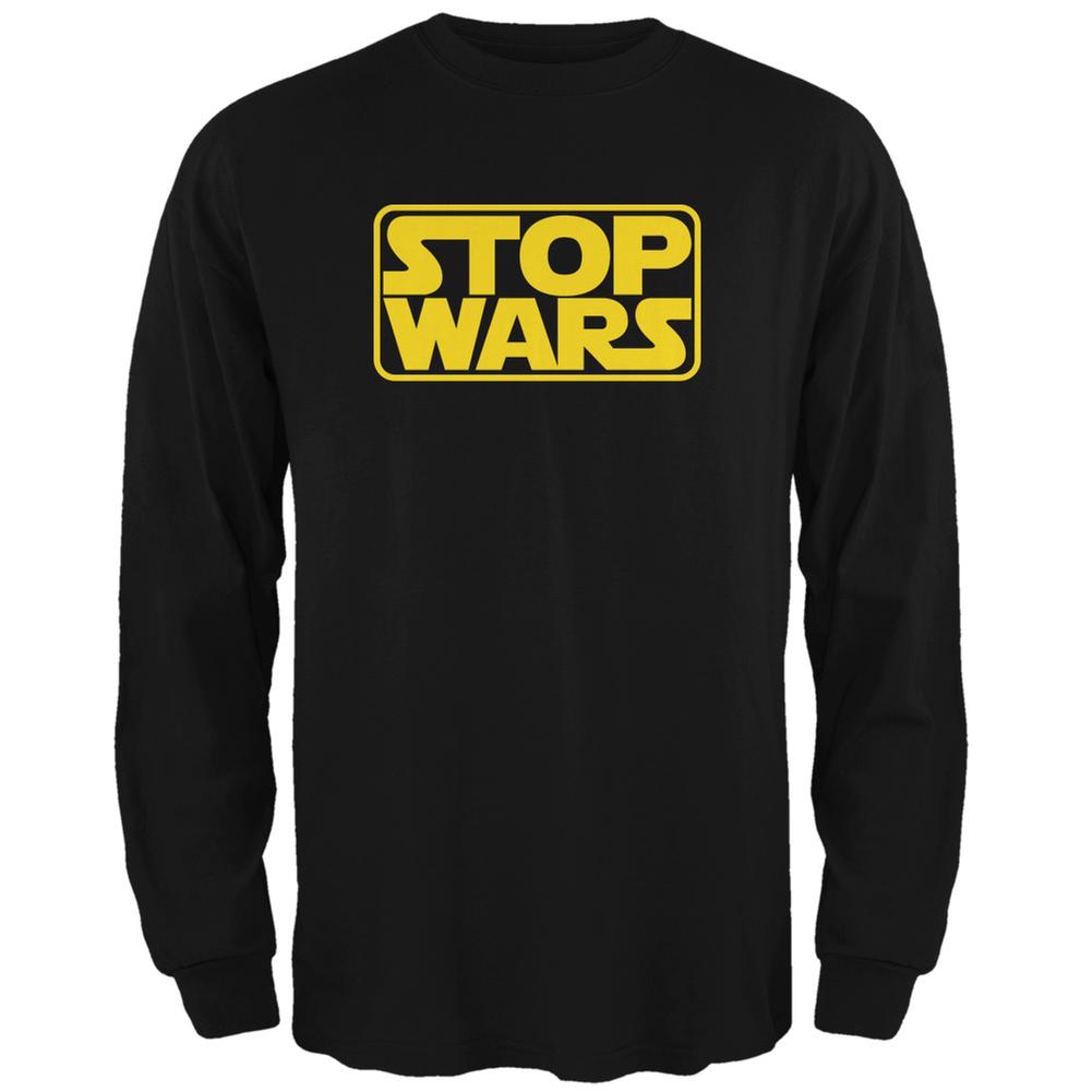 Stop Wars Black Adult Long Sleeve T-Shirt Men's Long Sleeves Old Glory 2XL Black 