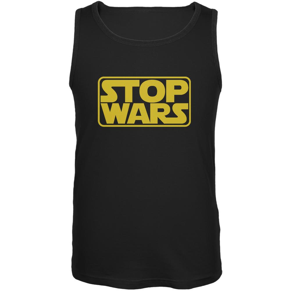 Stop Wars Black Adult Tank Top Men's Tank Tops Old Glory 2XL Black 